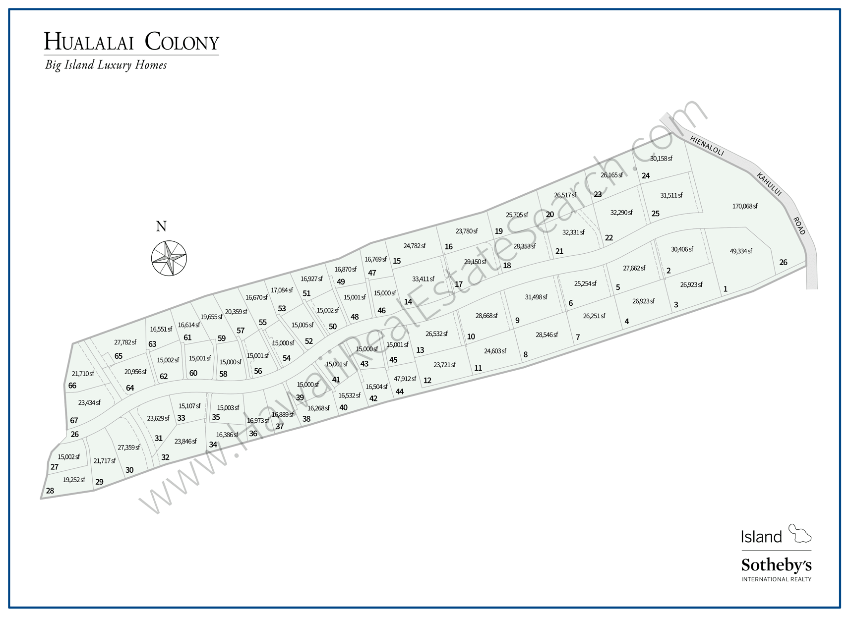 Hualalai Colony Neighborhood Map